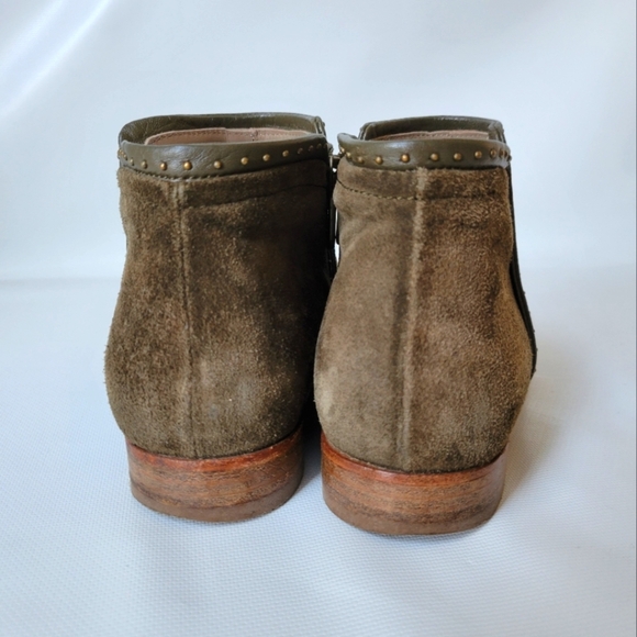 ITALEAU Waterproof Genuine Leather Studded Booties Sz 37 6.5 - Picture 5 of 14